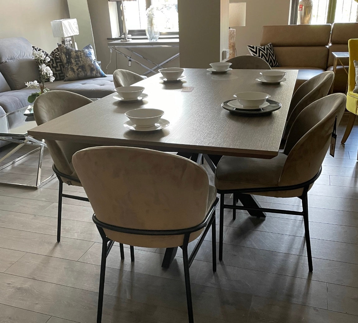 Mirabeau Rectangle Extending Dining Table 140cm - 180cm-Renaissance Design Studio