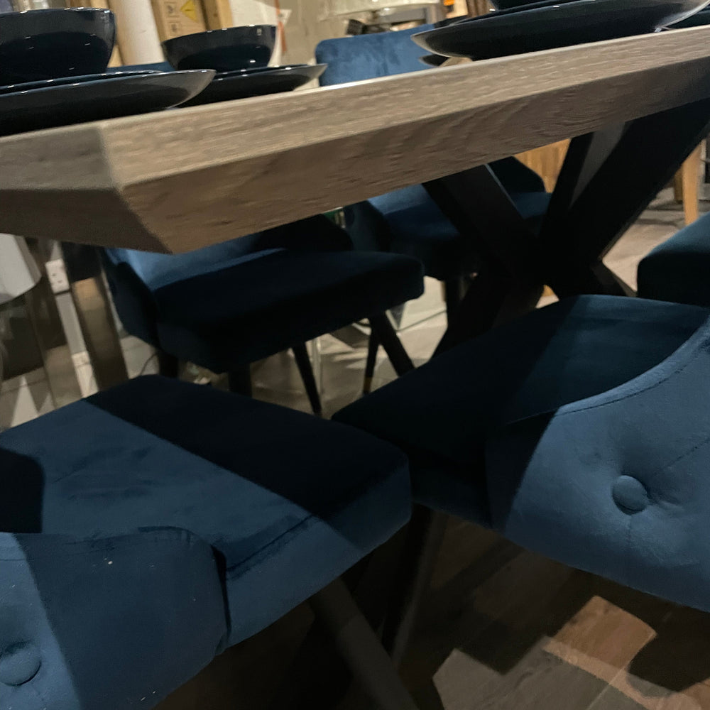Mirabeau Rectangle  extending Dining Table with extra wide smart top