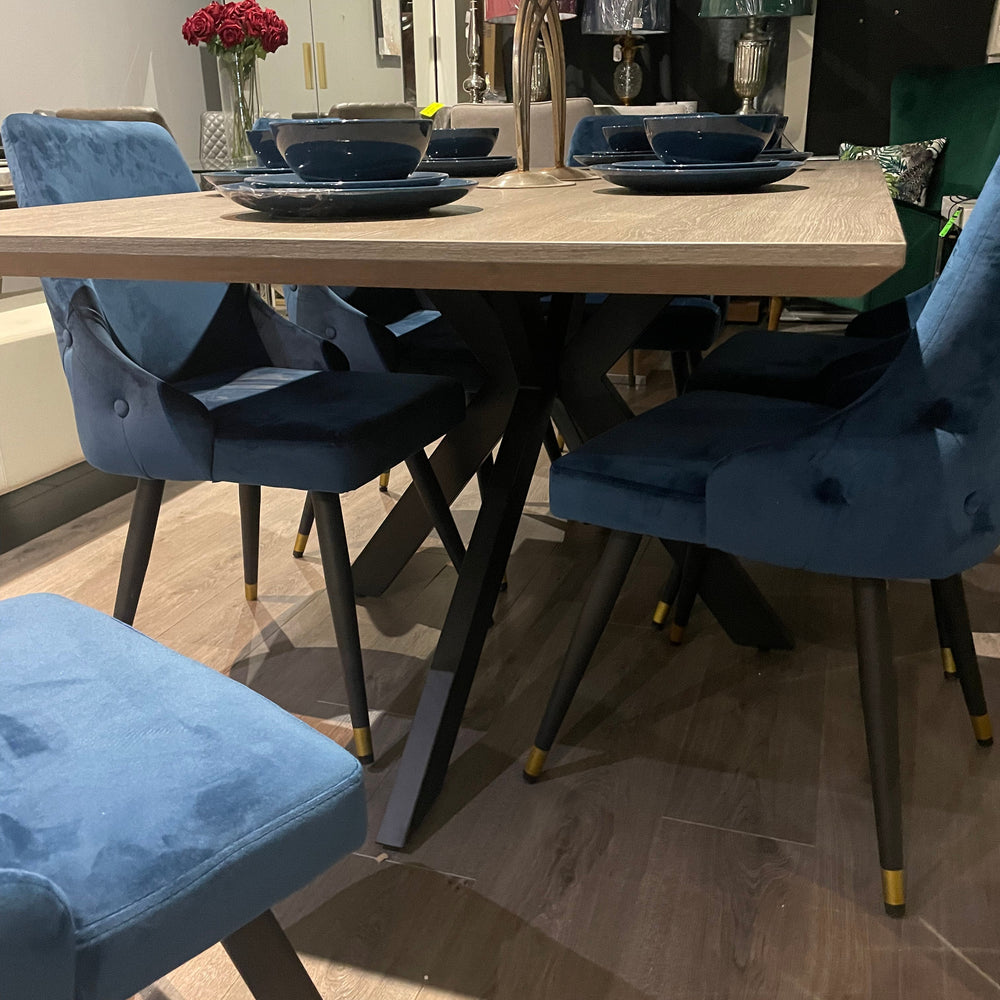 Mirabeau Rectangle  extending Dining Table with extra wide smart top