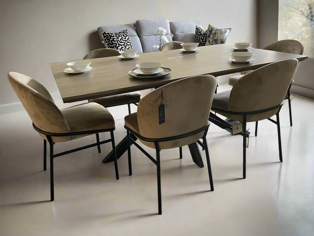 Mirabeau Rectangle  extending Dining Table with extra wide smart top