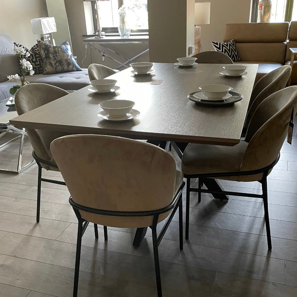 Mirabeau Rectangle  extending Dining Table with extra wide smart top