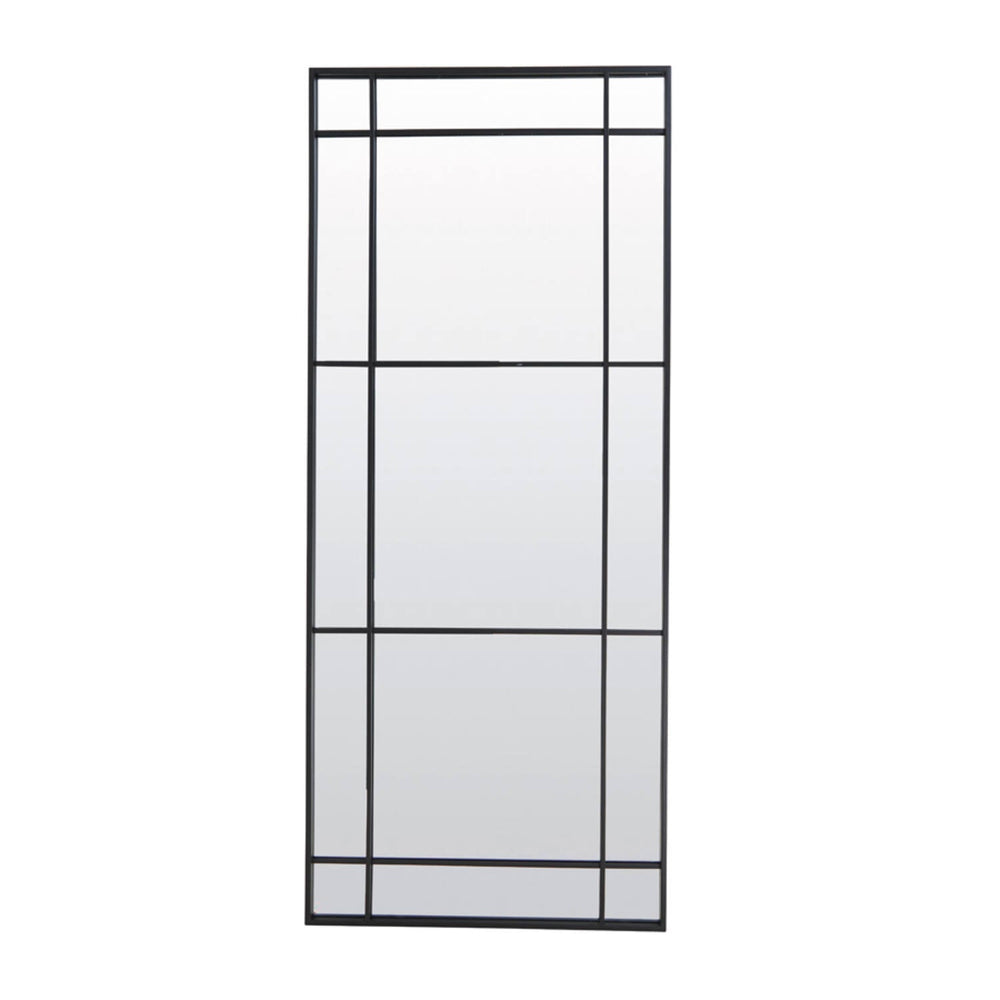 Mirror  RINCON clear glass+matt black 77x3x183 cm