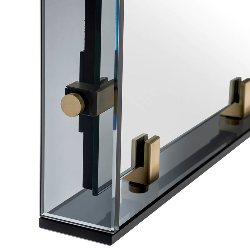 Mirror Verona S Smoke glass w antique brass by Eichholtz