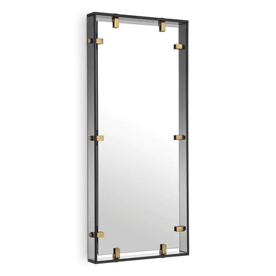 Mirror Verona S Smoke glass w antique brass by Eichholtz