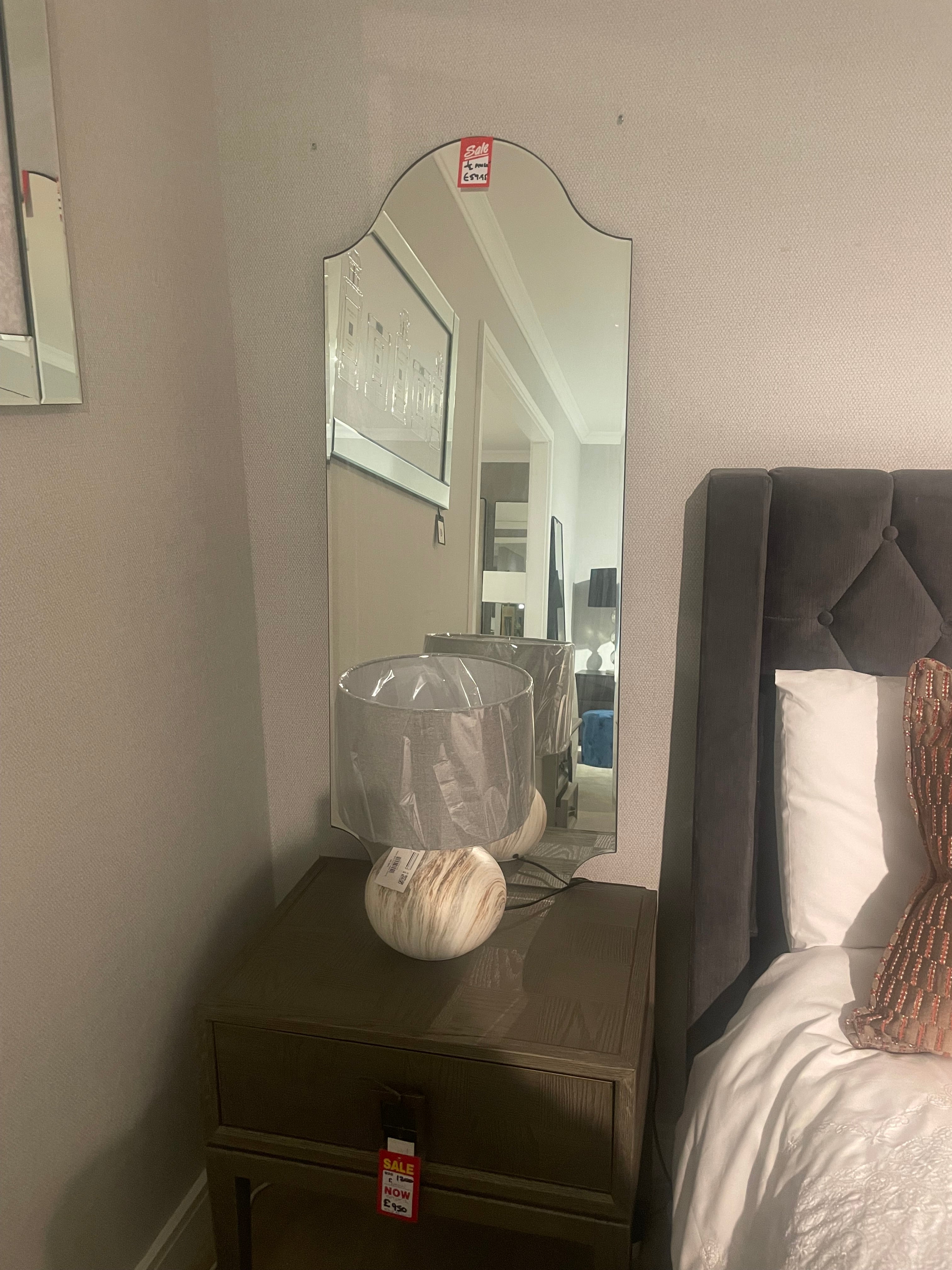 Mirror with decorative chain sold as seen ( not to be hung by decorative chain)-Renaissance Design Studio