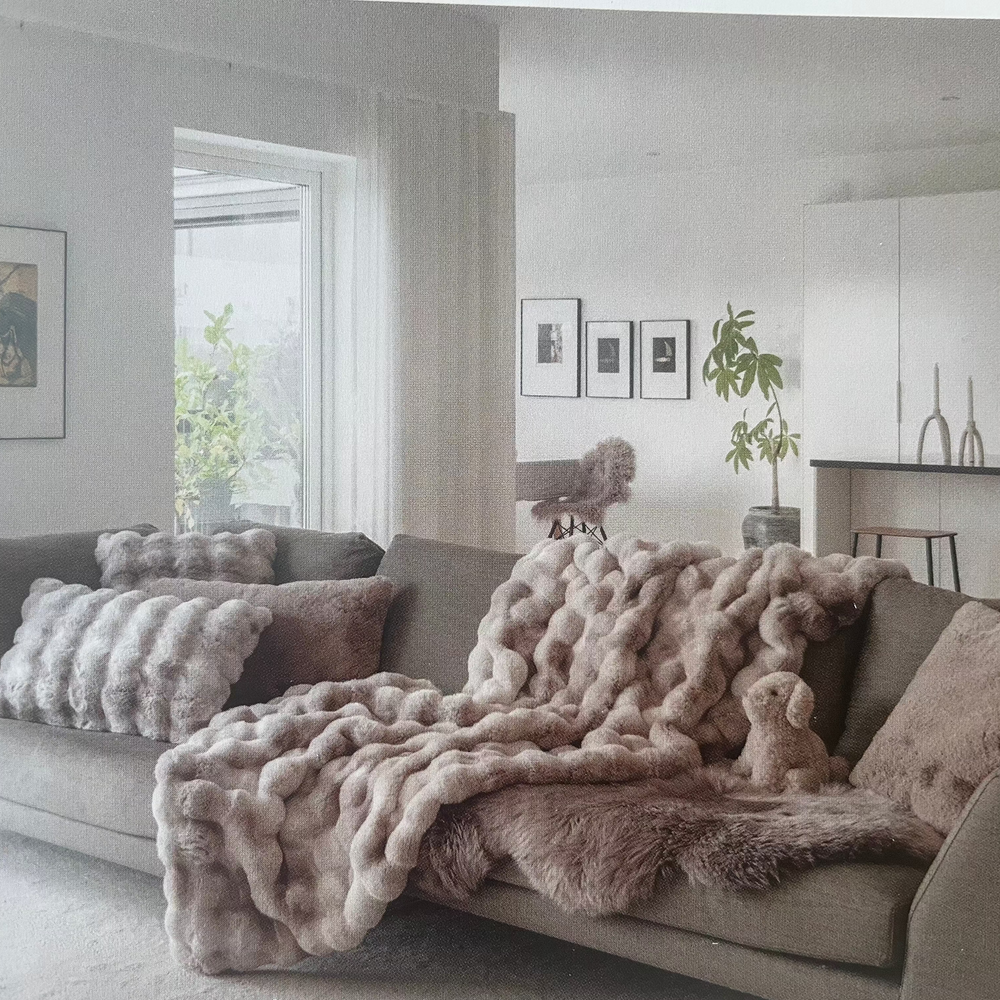 Misty Medium faux fur 120 x 180 cm large throw