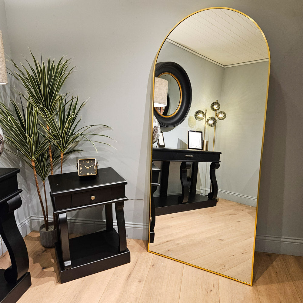 Karl designer range  Arch Leaner Mirror - gold