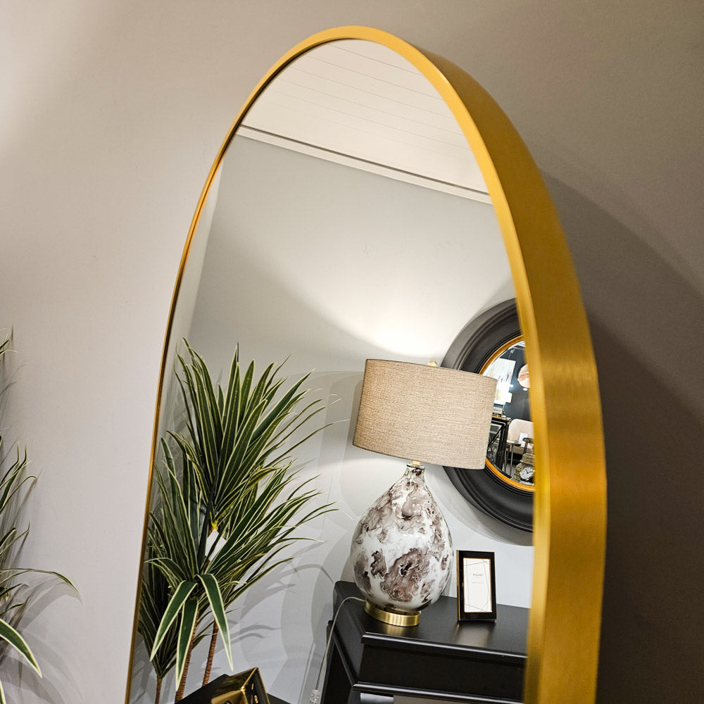Karl designer range  Arch Leaner Mirror - gold