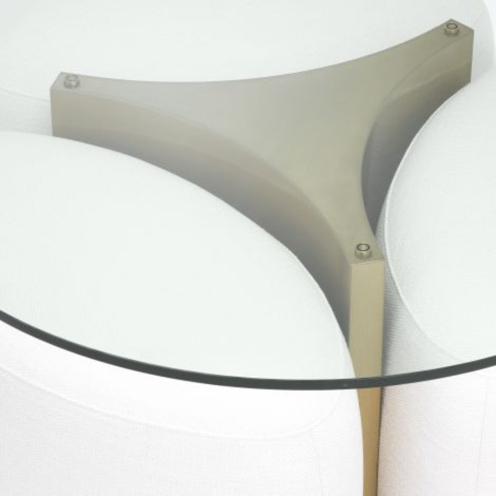 Modus coffee table with 3 oval stools by Eichholtz-Coffee Tables-Renaissance Design Studio