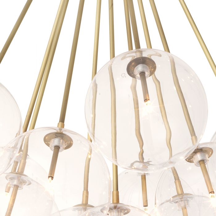 Molecule Chandelier antique brass by Eichholtz-Chandeliers-Renaissance Design Studio