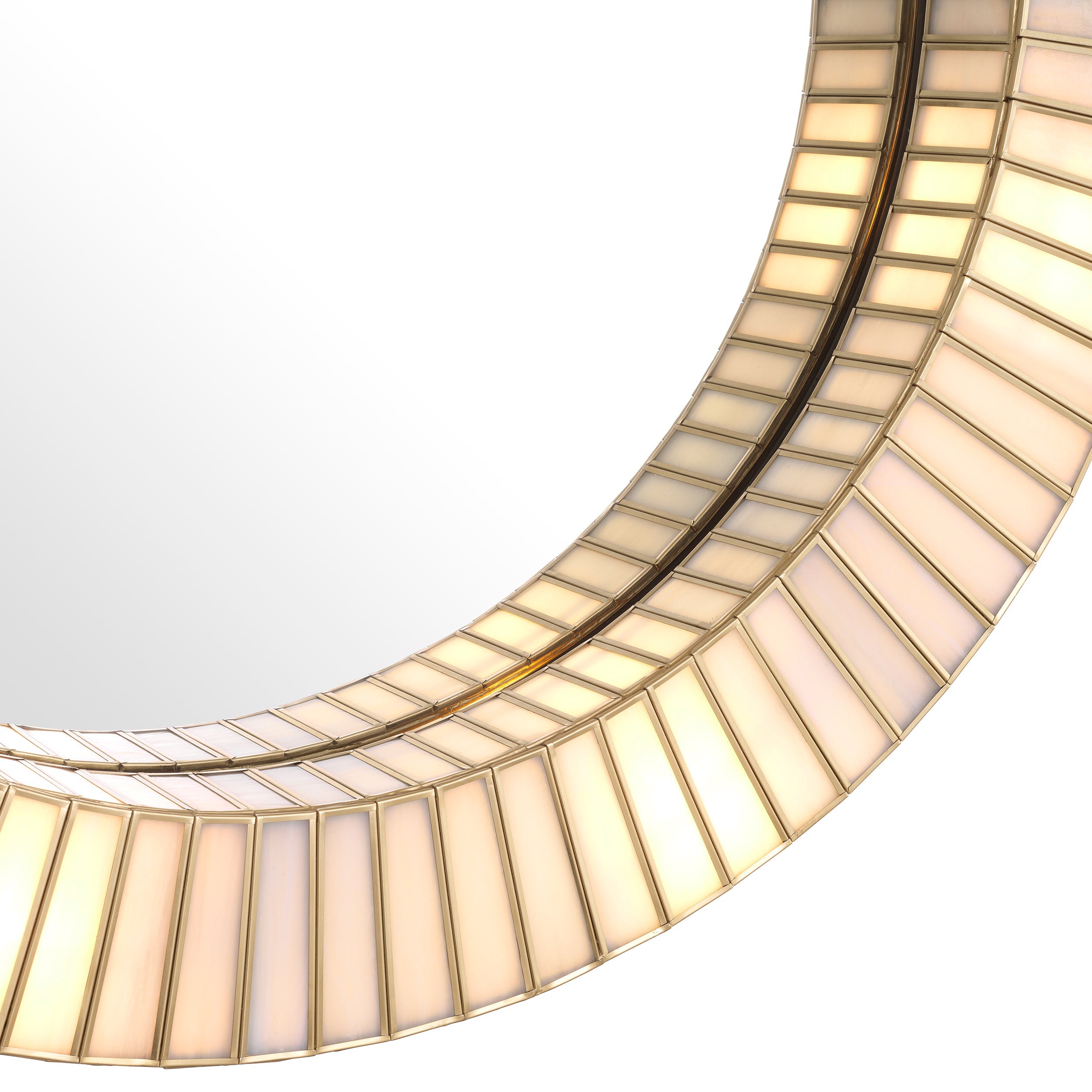 Monari Round Mirror by Eichholtz in antique brass-Renaissance Design Studio