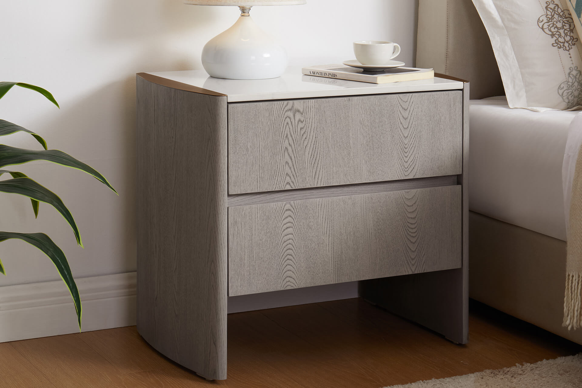Mondi 2 Drawer Bedside Locker-Renaissance Design Studio