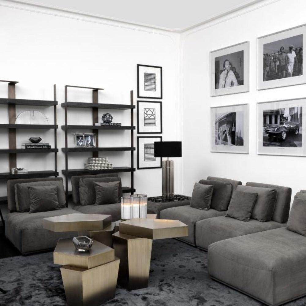 Mondial Modular Sofa with chaise by Eichholtz save up to 50% off ex display-Renaissance Design Studio
