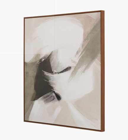 Monochrome Square Abstract Canvas-Renaissance Design Studio