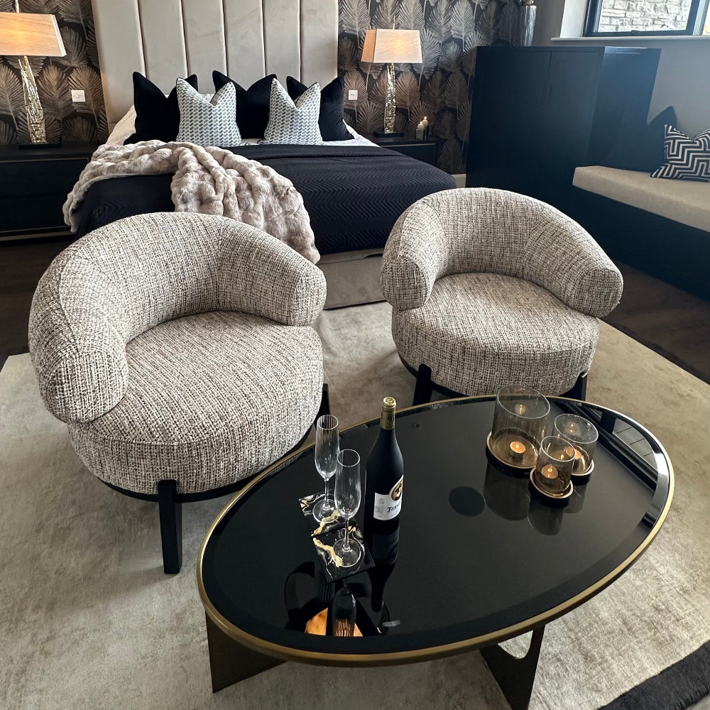 Montreal Armchair on plinth in Renegade Desert-Armchair-Renaissance Design Studio