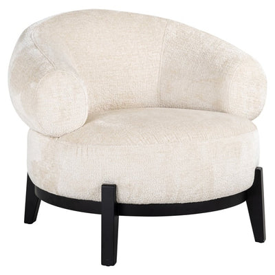 Montreal  armchair on plinth White Chenille