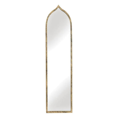 Moroccan style antiqued gold mirror