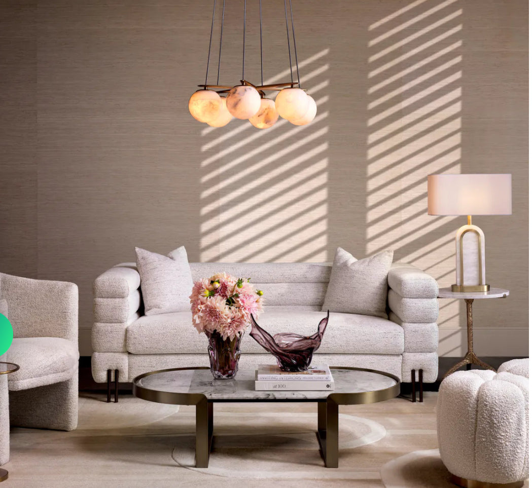 Morro alabaster chandelier by Eichholtz-Renaissance Design Studio