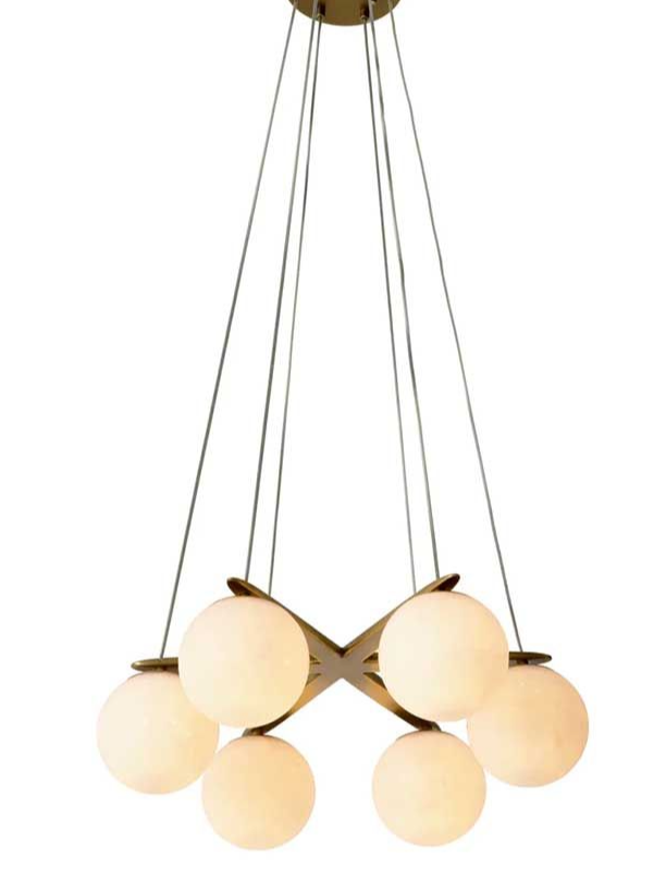 Morro alabaster chandelier by Eichholtz