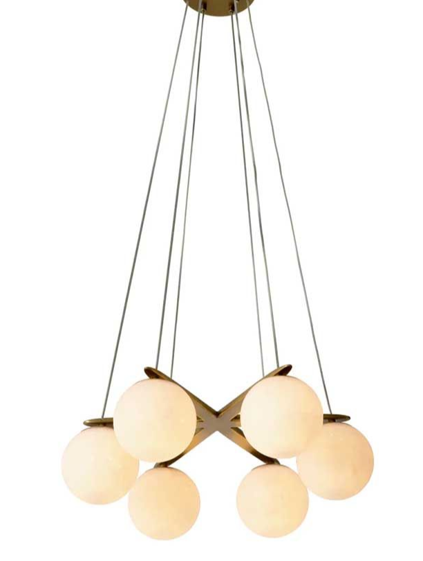 Morro alabaster chandelier by Eichholtz-Renaissance Design Studio