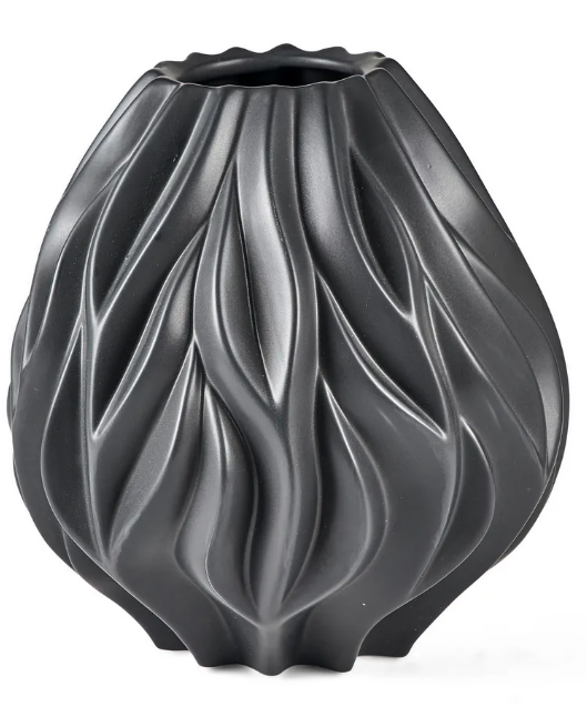 Morso Black Flame Vase 23 cm-Vase-Renaissance Design Studio