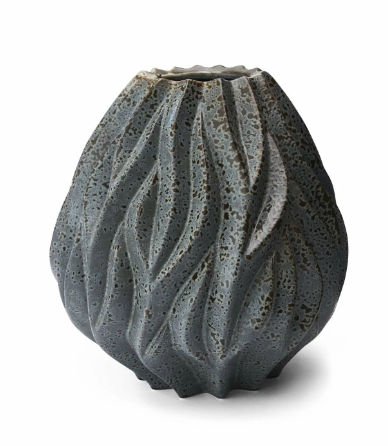Morso Grey Flame vase 23 cm grey-Renaissance Design Studio