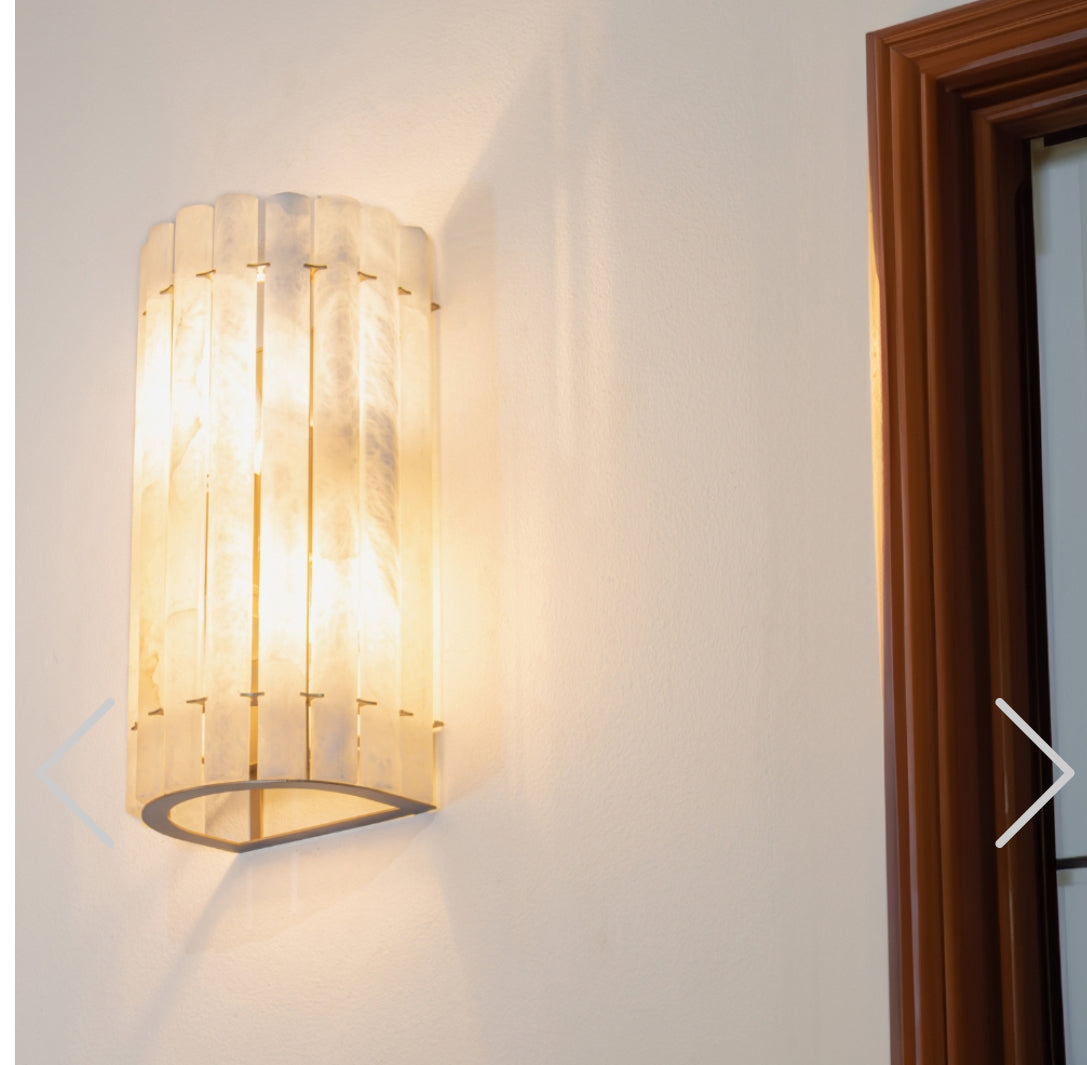 Morven alabaster Wall Lamp by RV Astley by RV Astley reduced-Renaissance Design Studio