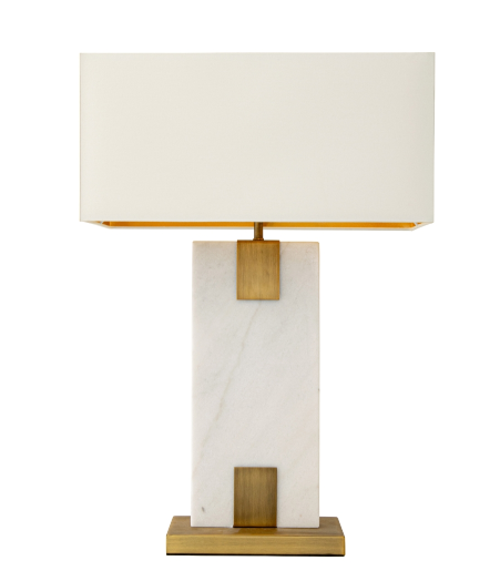 Nahanni White marble table lamp