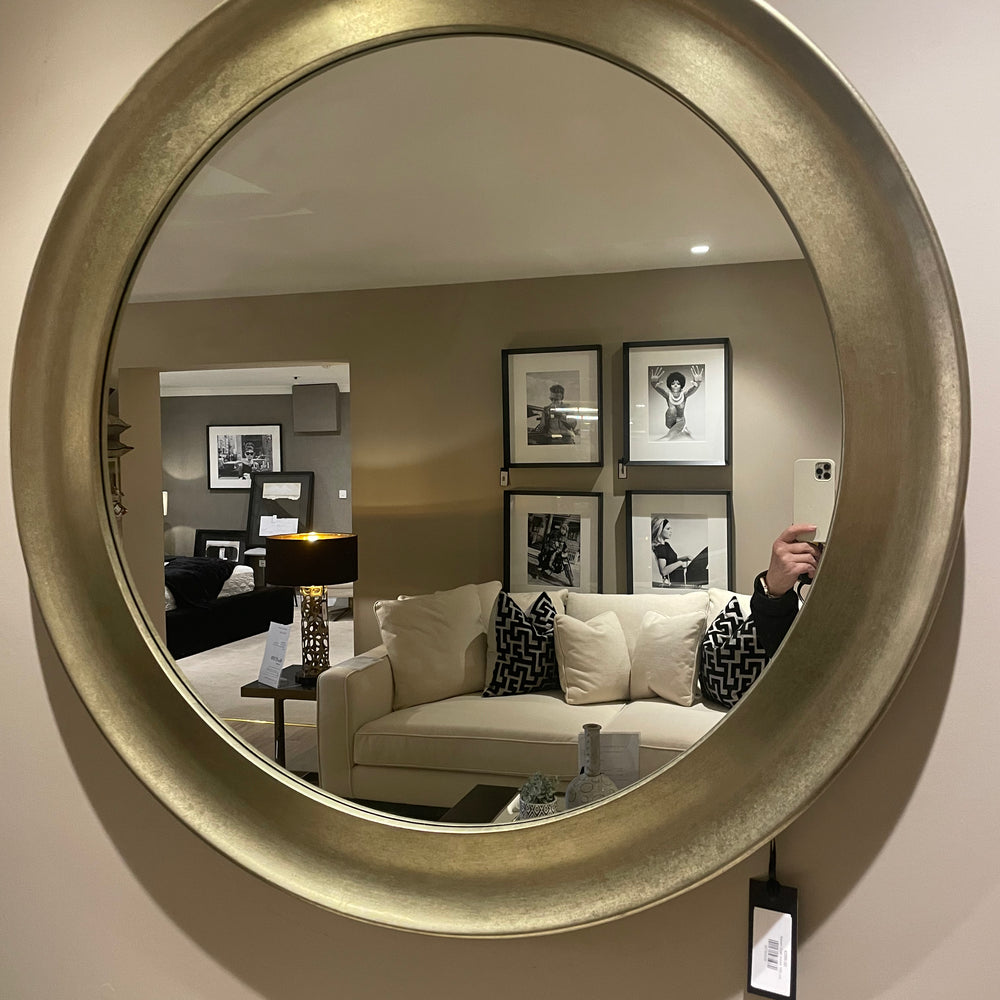 Navan Gold leaf mirror 100 cm by RV Astley