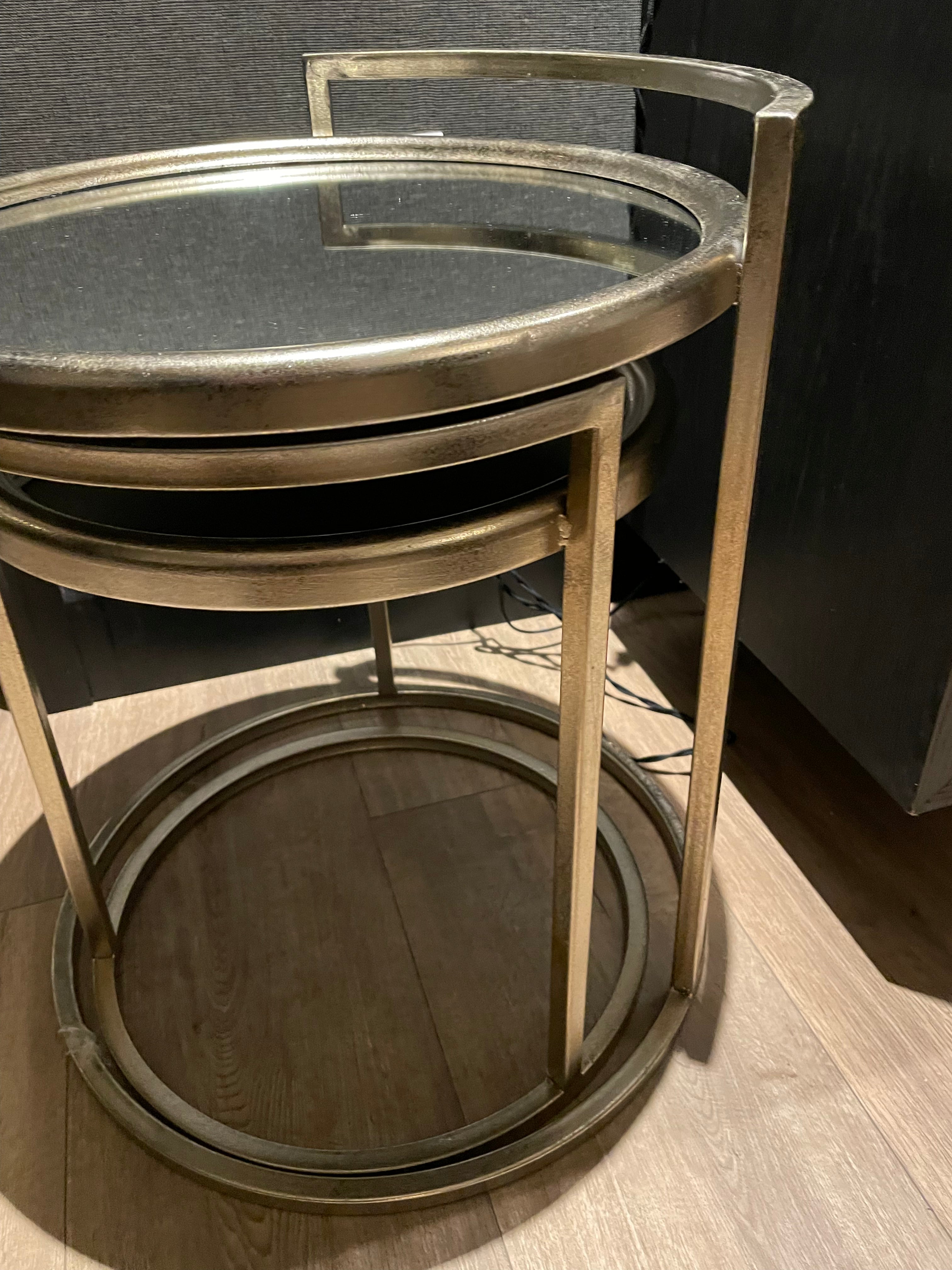 Nest of gold tables reduced-Renaissance Design Studio