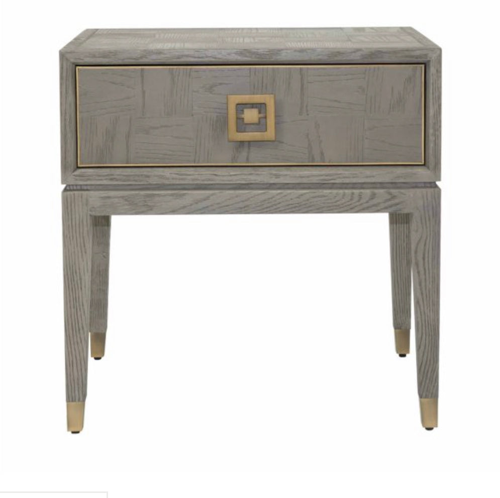 Nevin Bed side table w 1 drawers-Renaissance Design Studio