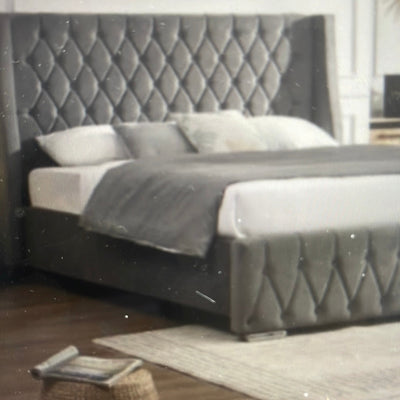 New! Jersey  superking bed in Charcoal grey to order