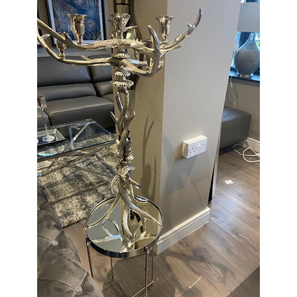 Nickel Antler Tall Candle Holder-Renaissance Design Studio