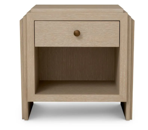 Nightstand Art Deco Washed Oak by Eichholtz-Renaissance Design Studio
