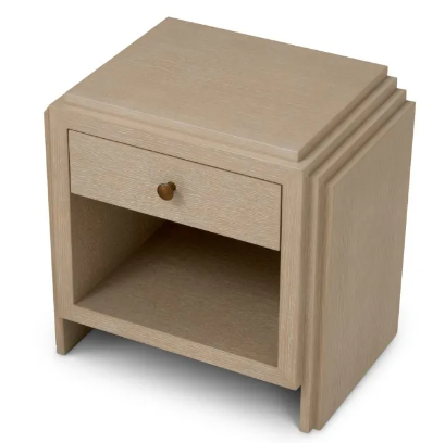 Nightstand Art Deco Washed Oak by Eichholtz-Renaissance Design Studio