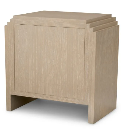 Nightstand Art Deco Washed Oak by Eichholtz-Renaissance Design Studio