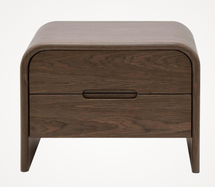 Nightstand Bedford Brown 2 Drawer-Renaissance Design Studio