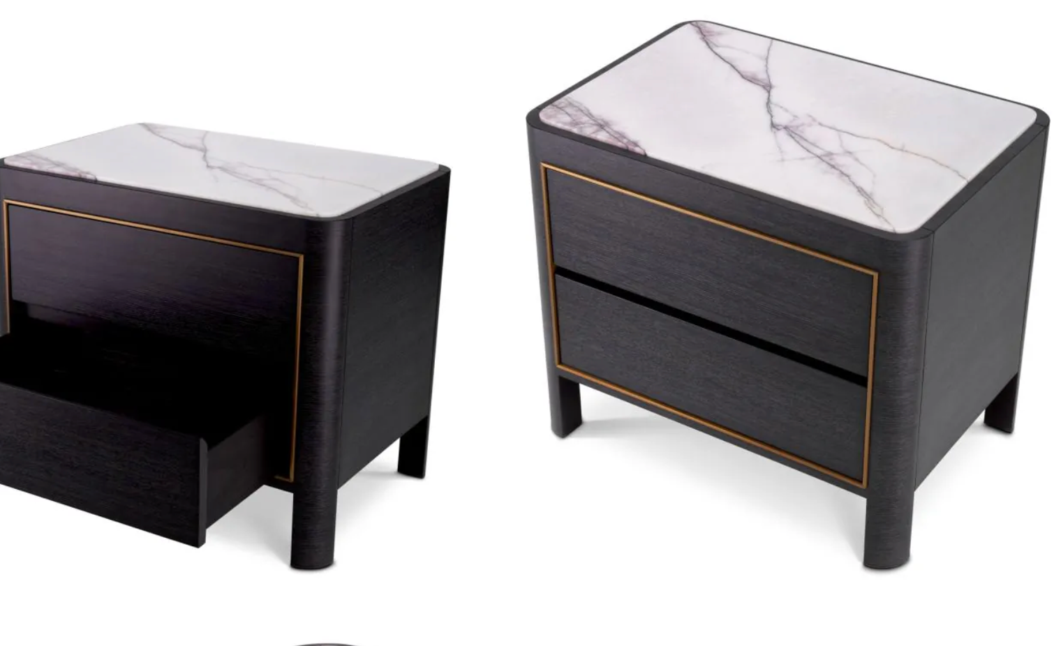 Nightstand Corazon w marble top by Eichholtz-Renaissance Design Studio