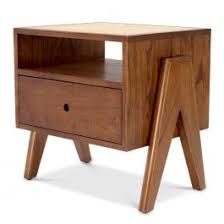 Nightstand Latour with cane top by Eichholtz in 2 finished-Renaissance Design Studio