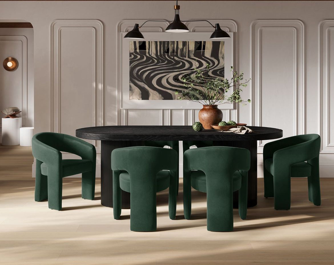 Nomad black dining table 220 cm-dining armchair-Renaissance Design Studio