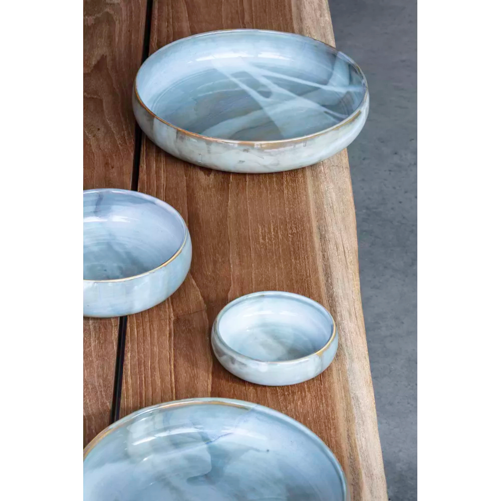 Nougat Blue Pasta Bowl-Renaissance Design Studio