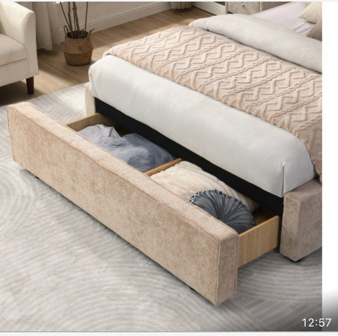 Novel. storage bed in Taupe ( pre book essential )-Renaissance Design Studio