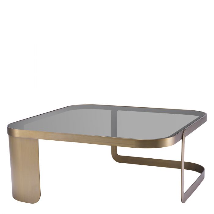 Numa Brushed brass coffee table by Eichholtz