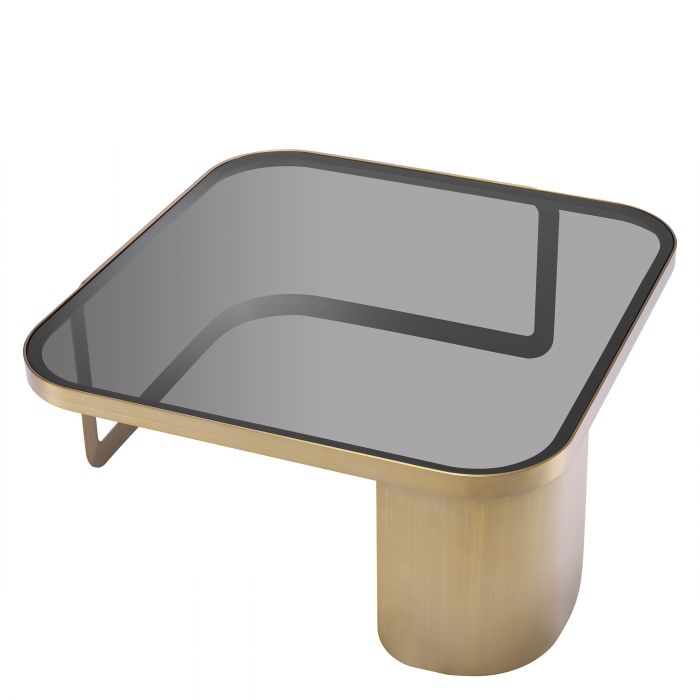 Numa Brushed brass coffee table by Eichholtz