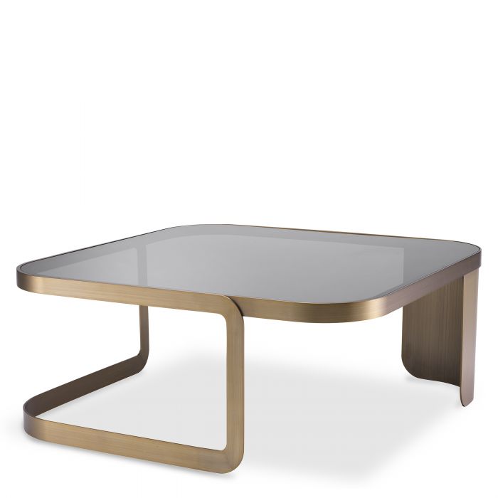 Numa Brushed brass coffee table by Eichholtz