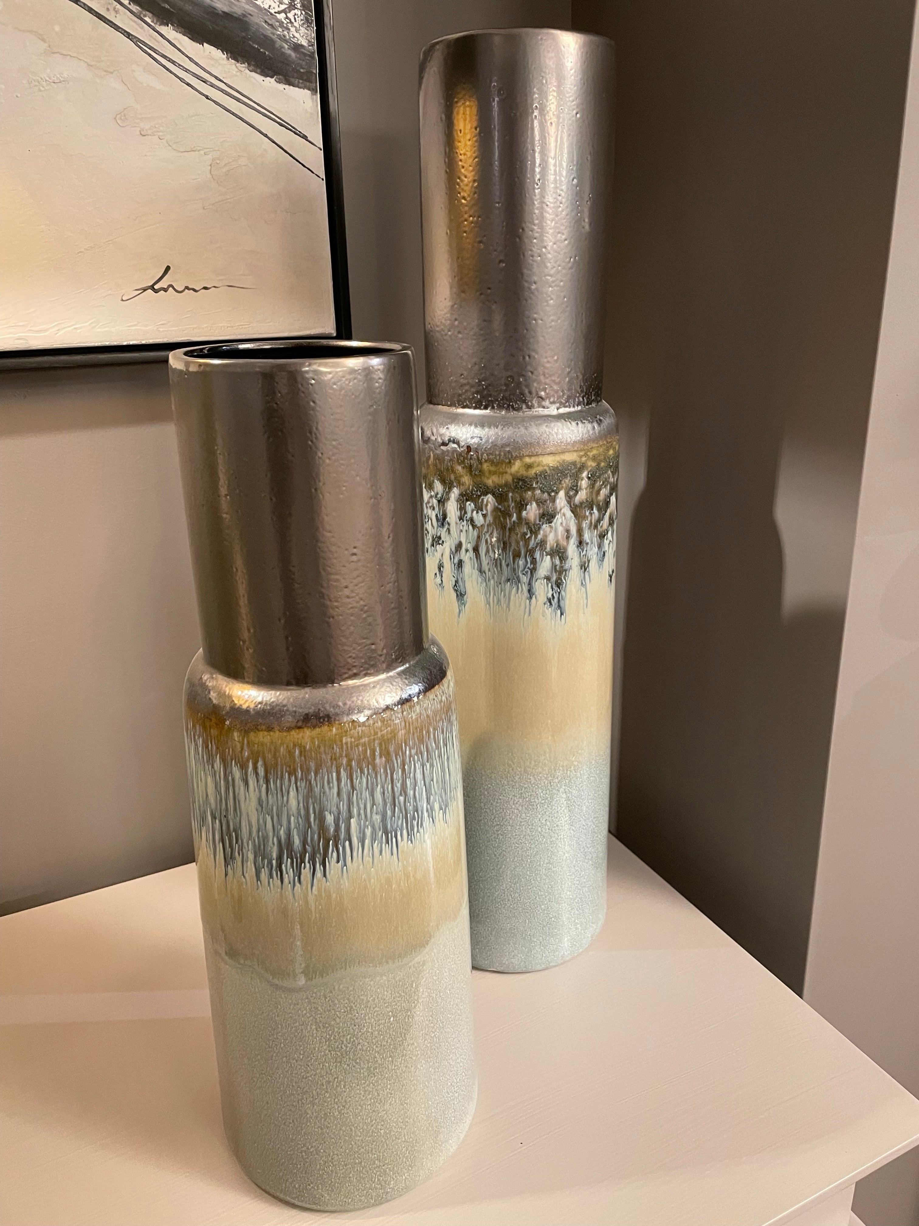 Ohio decorative earthenware vase-Renaissance Design Studio