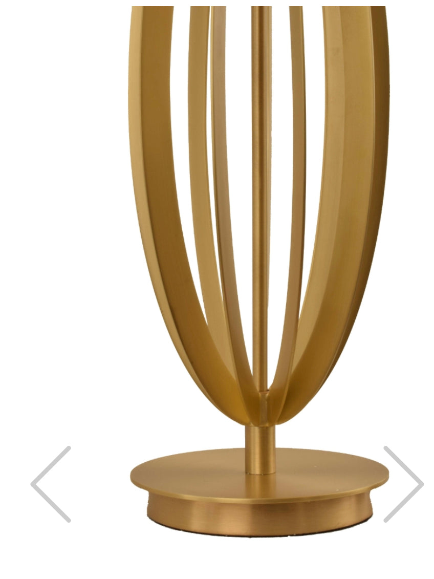 Olivia pale gold table lamp w shade-Renaissance Design Studio