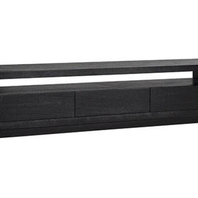 Ontario 3 drawer TV  Media unit in black 185 cm