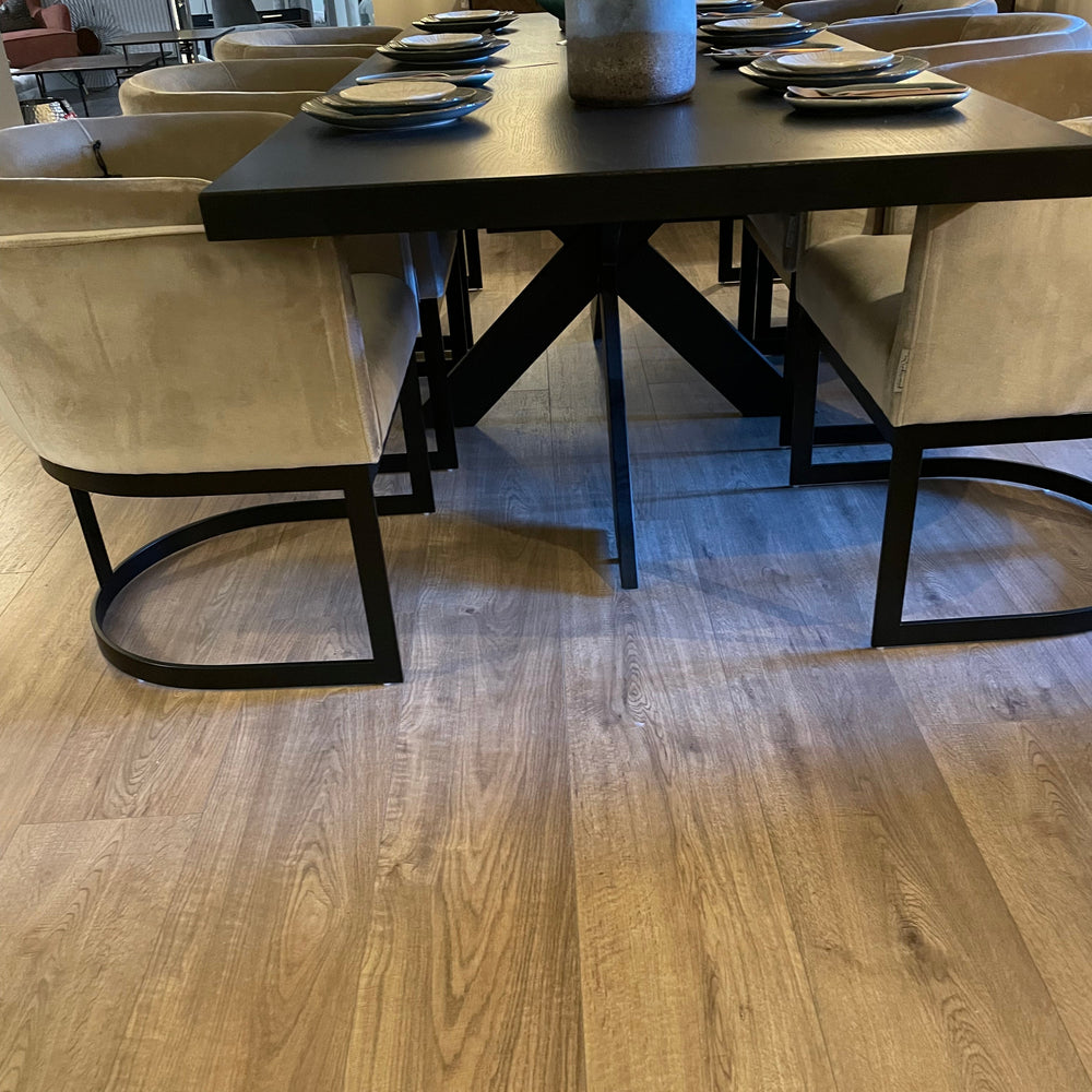 Ontario  black Dining Table rectangle in 200 cm