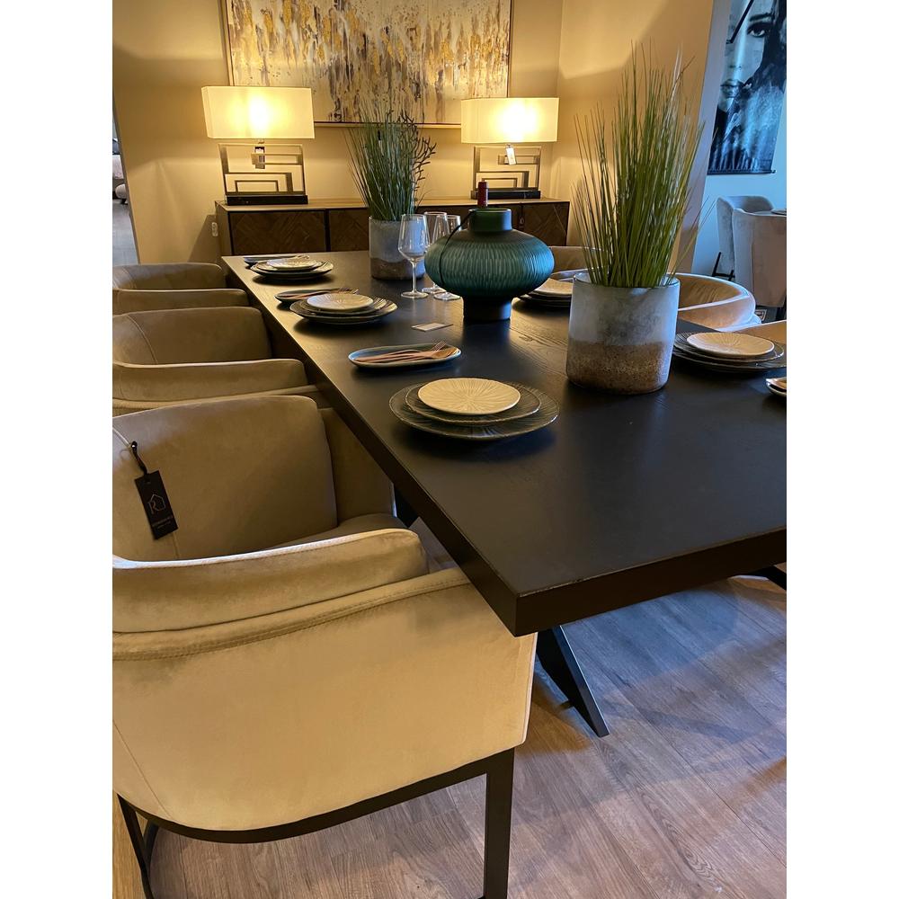 Ontario black Dining Table rectangle in 200 cm-Renaissance Design Studio